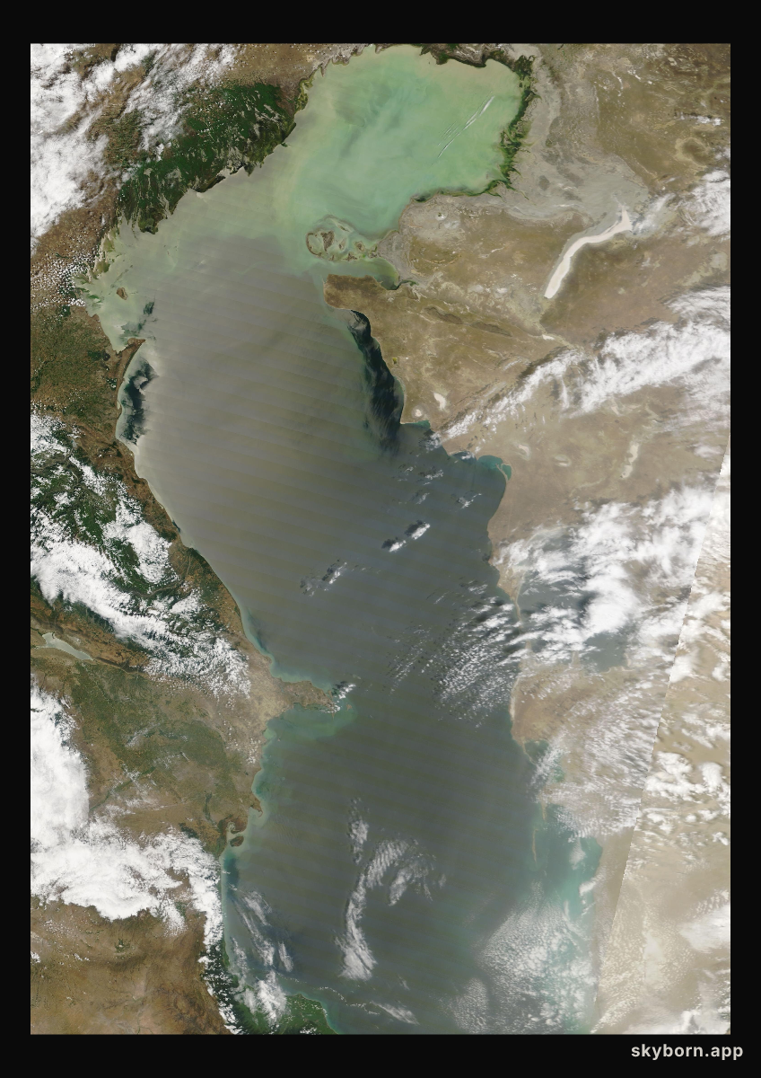 The Earth on 1 July 2025 · Caspian Sea