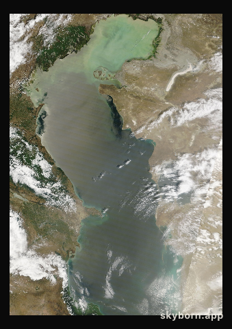 The Earth on 1 July 2025 · Caspian Sea