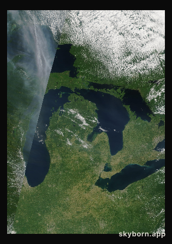 The Earth on 3 July 2025 · Great Lakes