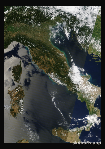 The Earth on 10 July 2025 · Italy and the Adriatic