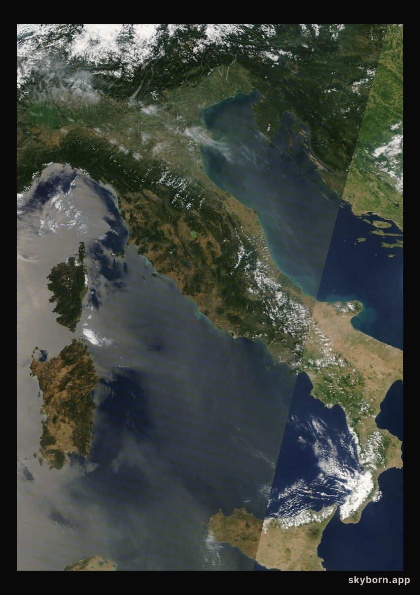 The Earth on 15 July 2025 · Italy and the Adriatic