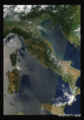 The Earth on 15 July 2025 · Italy and the Adriatic