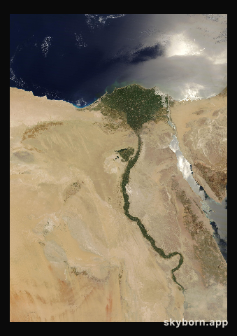 The Earth on 17 July 2025 · Nile Delta and Sinai