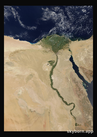 The Earth on 19 July 2025 · Nile Delta and Sinai