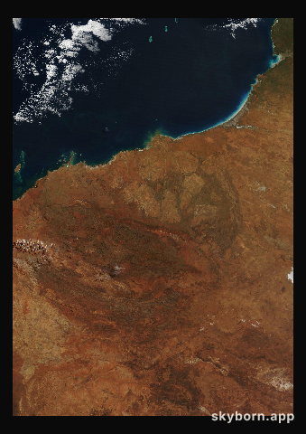 The Earth on 22 July 2025 · Pilbara, Western Australia