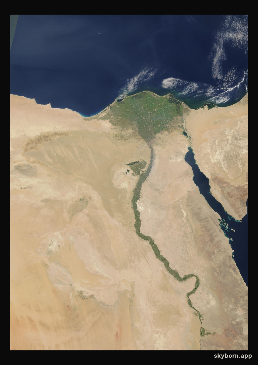 The Earth on 26 July 2025 · Nile Delta and Sinai