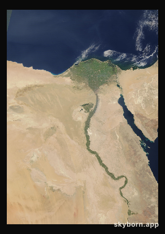 The Earth on 26 July 2025 · Nile Delta and Sinai