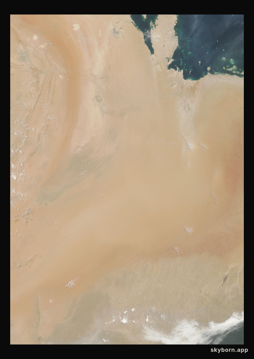 The Earth on 29 July 2025 · Empty Quarter, Arabia