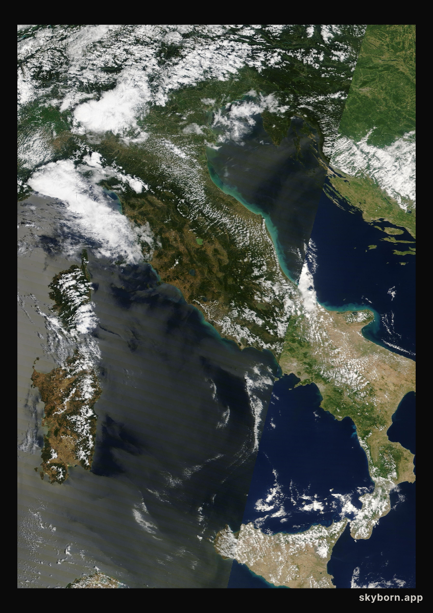 The Earth on 30 July 2025 · Italy and the Adriatic