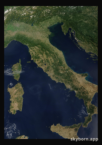 The Earth on 10 August 2025 · Italy and the Adriatic