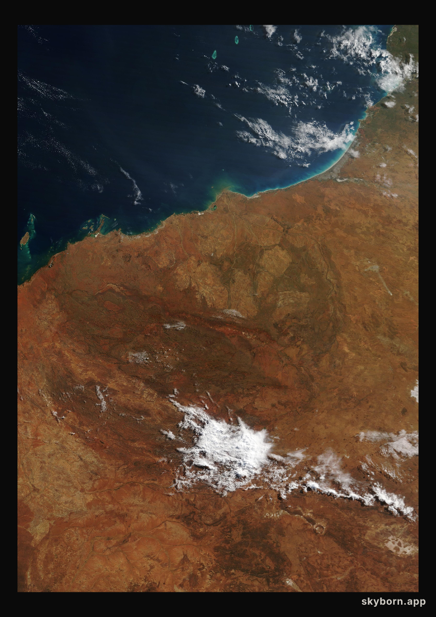 The Earth on 11 August 2025 · Pilbara, Western Australia