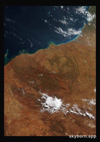 The Earth on 11 August 2025 · Pilbara, Western Australia