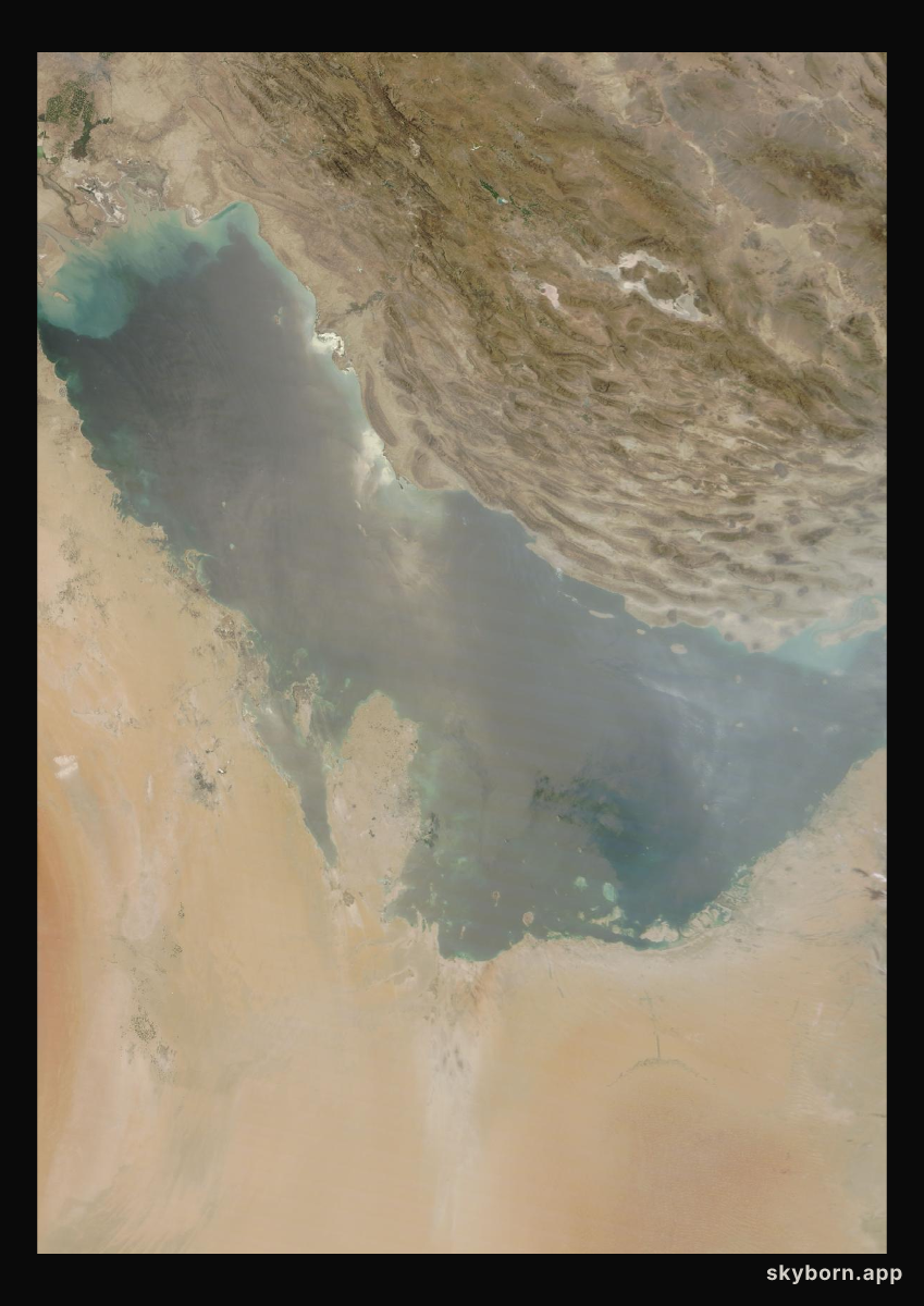 The Earth on 14 August 2025 · Persian Gulf