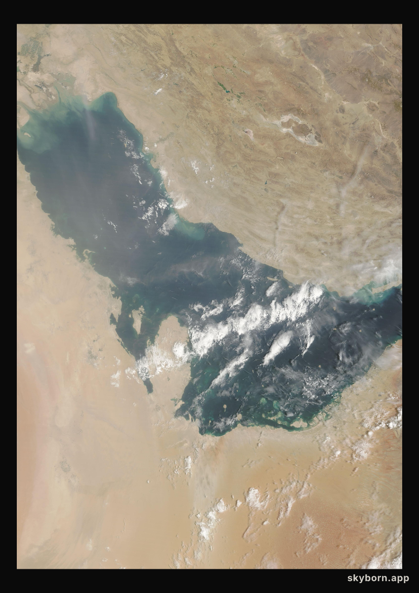 The Earth on 18 August 2025 · Persian Gulf