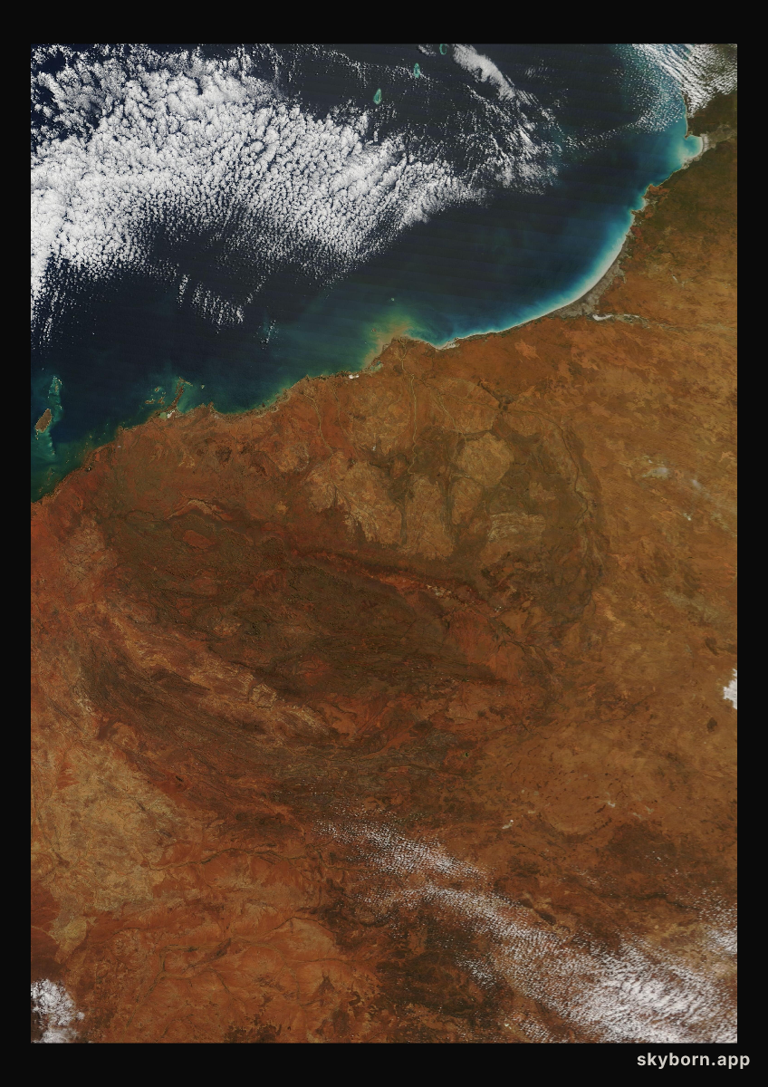 The Earth on 26 August 2025 · Pilbara, Western Australia