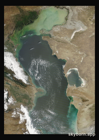 The Earth on 27 August 2025 · Caspian Sea