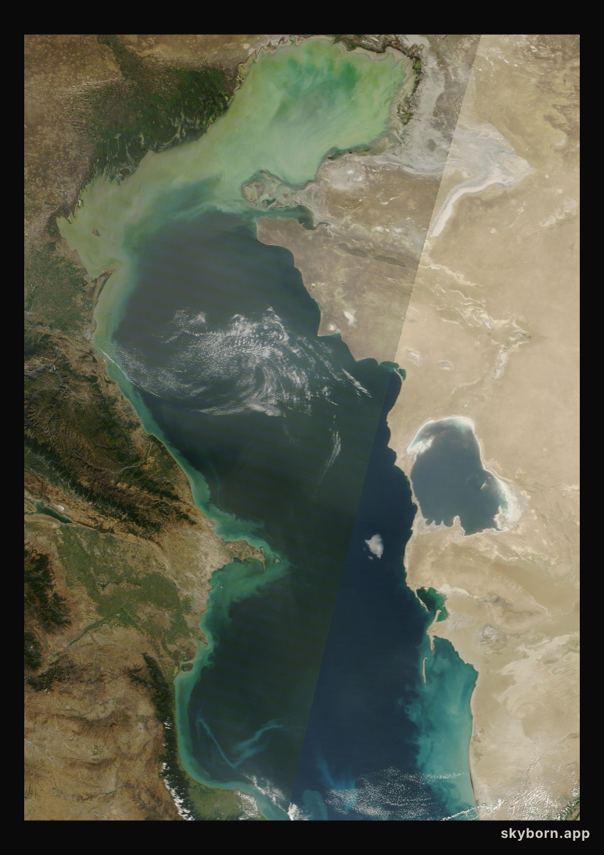 The Earth on 30 August 2025 · Caspian Sea