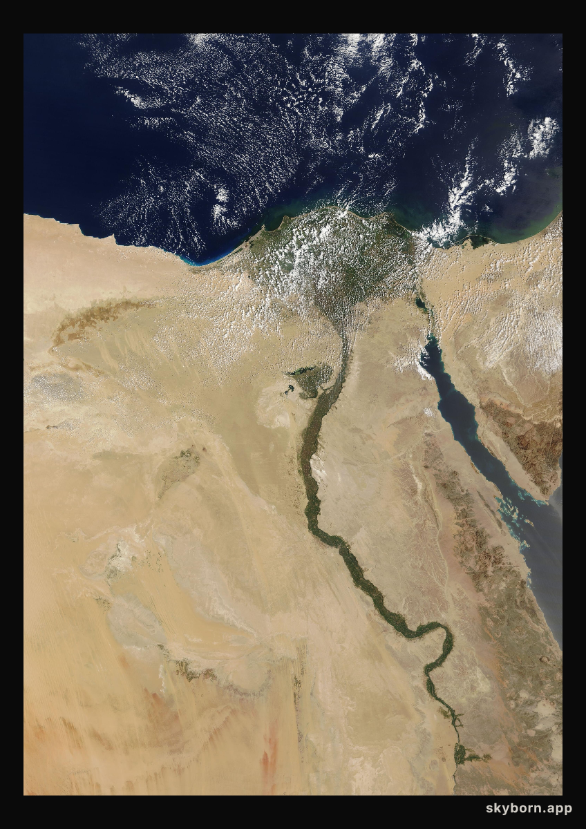 The Earth on 7 September 2025 · Nile Delta and Sinai