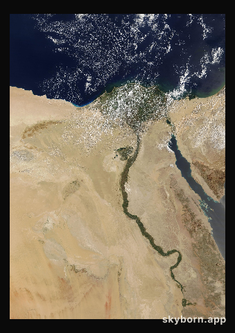 The Earth on 7 September 2025 · Nile Delta and Sinai