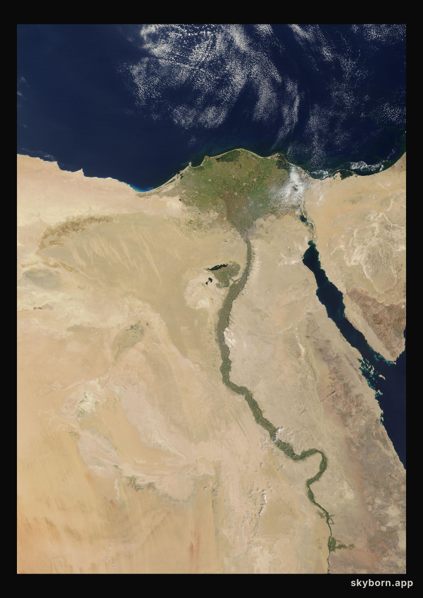 The Earth on 14 September 2025 · Nile Delta and Sinai