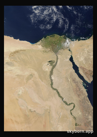 The Earth on 14 September 2025 · Nile Delta and Sinai