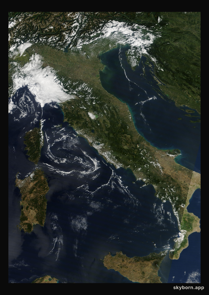The Earth on 15 September 2025 · Italy and the Adriatic