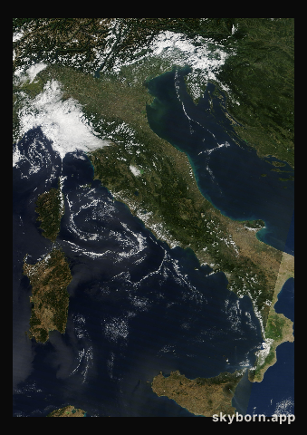 The Earth on 15 September 2025 · Italy and the Adriatic