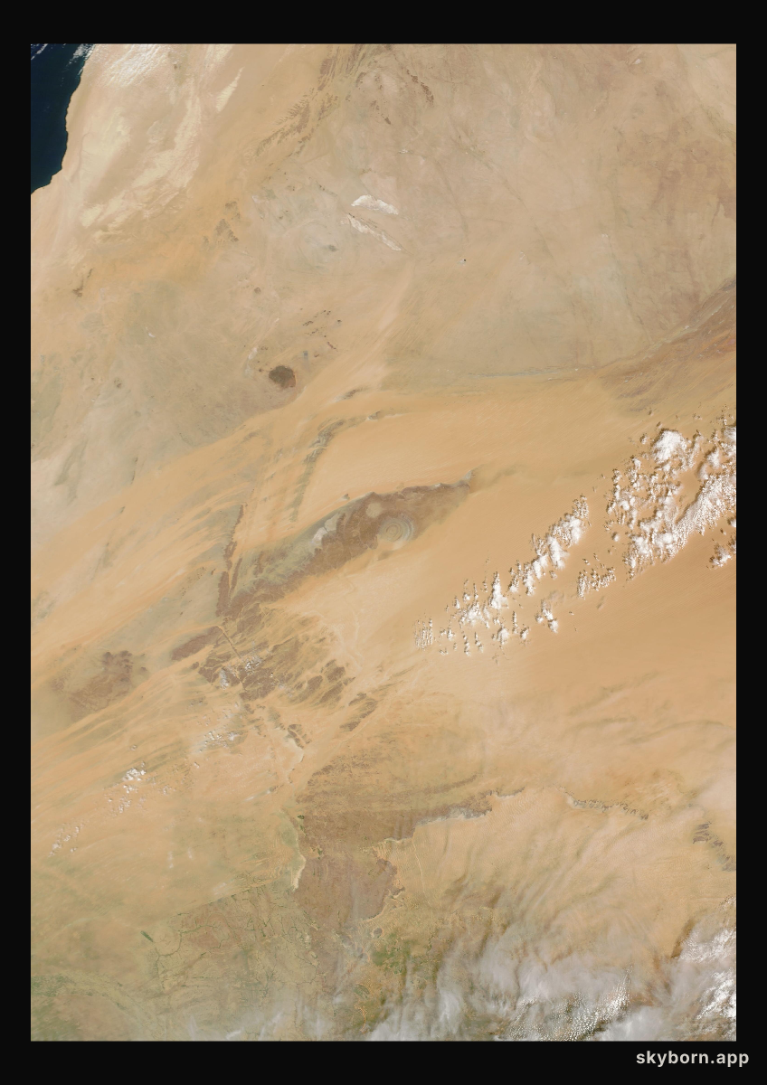 The Earth on 28 September 2025 · Eye of the Sahara, Mauritania