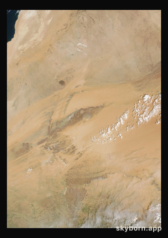 The Earth on 28 September 2025 · Eye of the Sahara, Mauritania