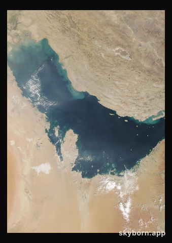 The Earth on 14 October 2025 · Persian Gulf