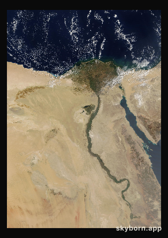 The Earth on 17 October 2025 · Nile Delta and Sinai