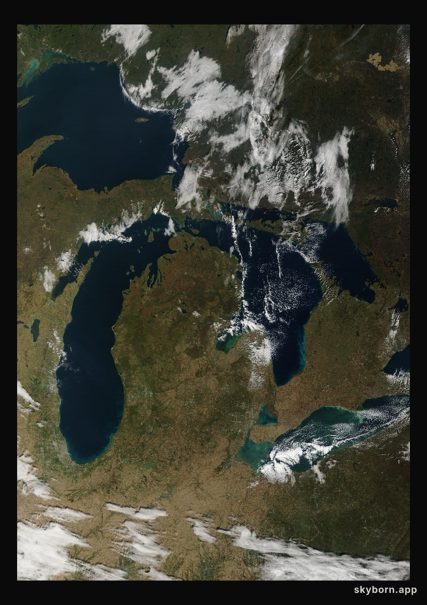 The Earth on 26 October 2025 · Great Lakes