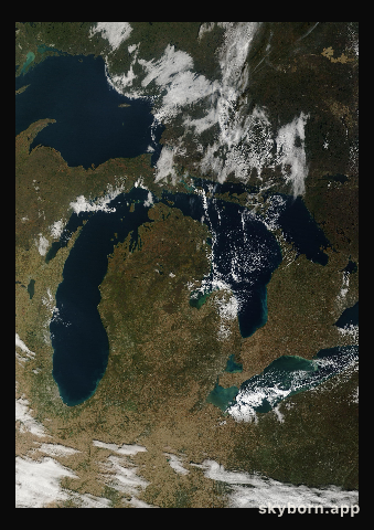The Earth on 26 October 2025 · Great Lakes