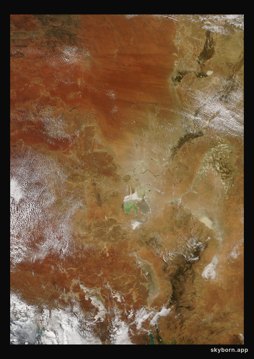 The Earth on 28 October 2025 · Lake Eyre, Australia