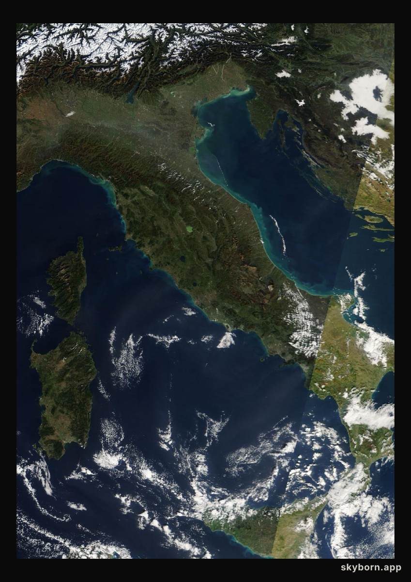 The Earth on 4 November 2025 · Italy and the Adriatic