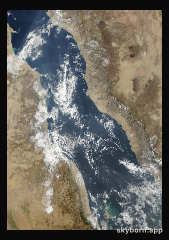 The Earth on 22 December 2025 · Red Sea