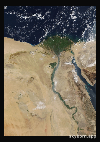 The Earth on 26 December 2025 · Nile Delta and Sinai
