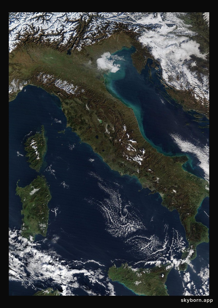 The Earth on 28 December 2025 · Italy and the Adriatic