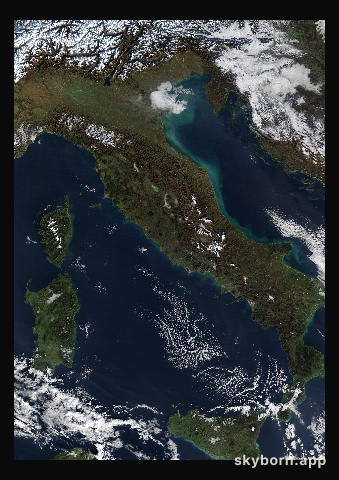 The Earth on 28 December 2025 · Italy and the Adriatic