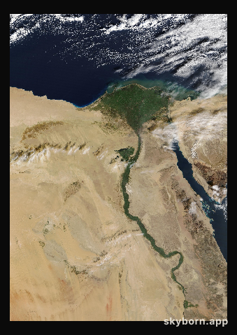 The Earth on 31 December 2025 · Nile Delta and Sinai