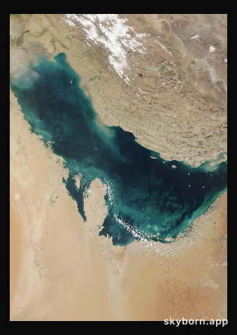 The Earth on 22 January 2026 · Persian Gulf