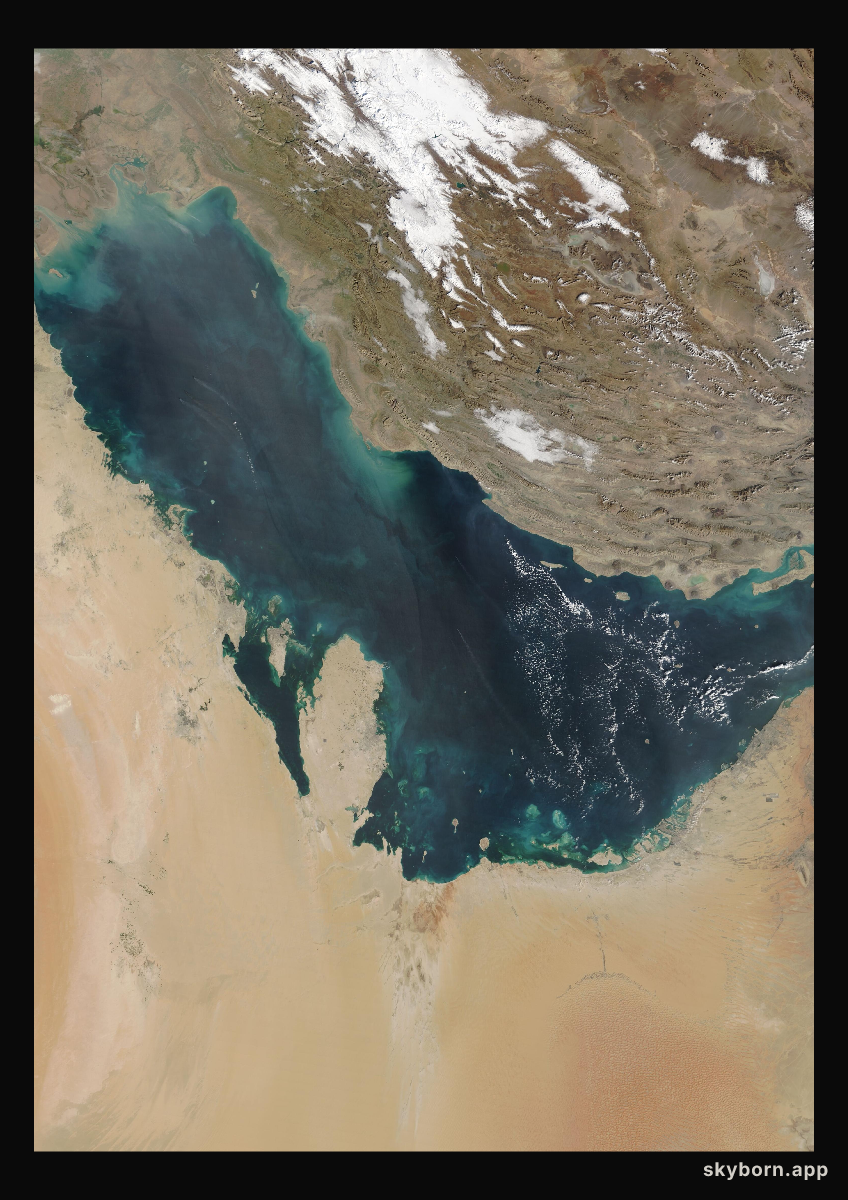 The Earth on 30 January 2026 · Persian Gulf