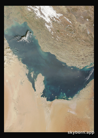 The Earth on 1 February 2026 · Persian Gulf