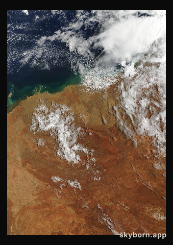 The Earth on 16 February 2026 · Pilbara, Western Australia