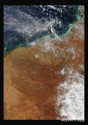 The Earth on 21 February 2026 · Pilbara, Western Australia