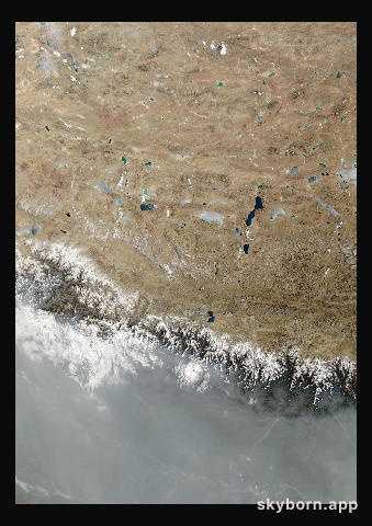 The Earth on 10 March 2026 · Himalaya and Tibet