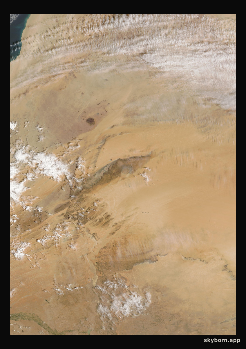 The Earth on 15 March 2026 · Eye of the Sahara, Mauritania