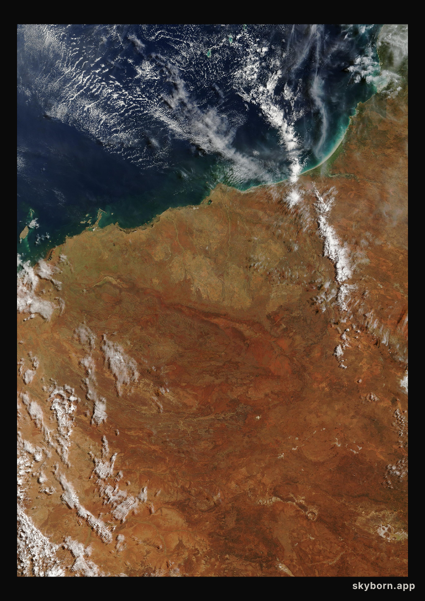 The Earth on 23 March 2026 · Pilbara, Western Australia