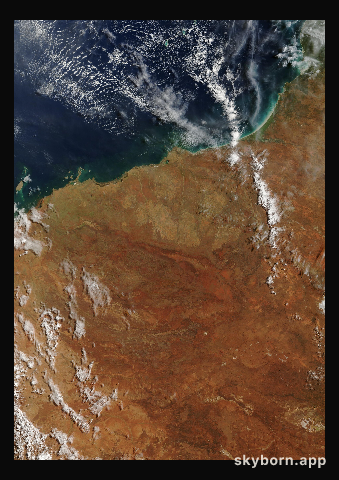 The Earth on 23 March 2026 · Pilbara, Western Australia