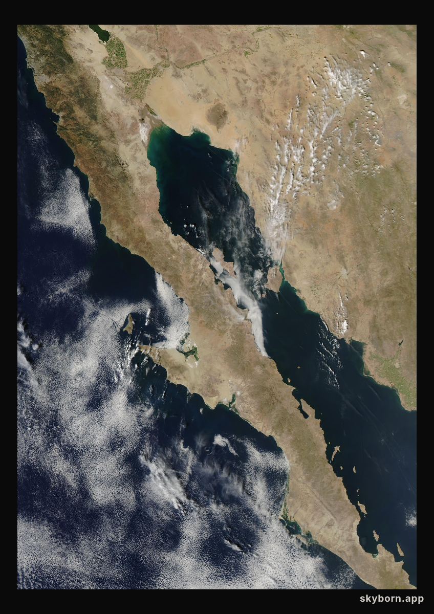 The Earth on 27 March 2026 · Baja California